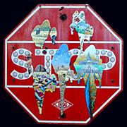 Windows Sign Series, Stop   Oil on Stop Sign   24 x 24.jpg